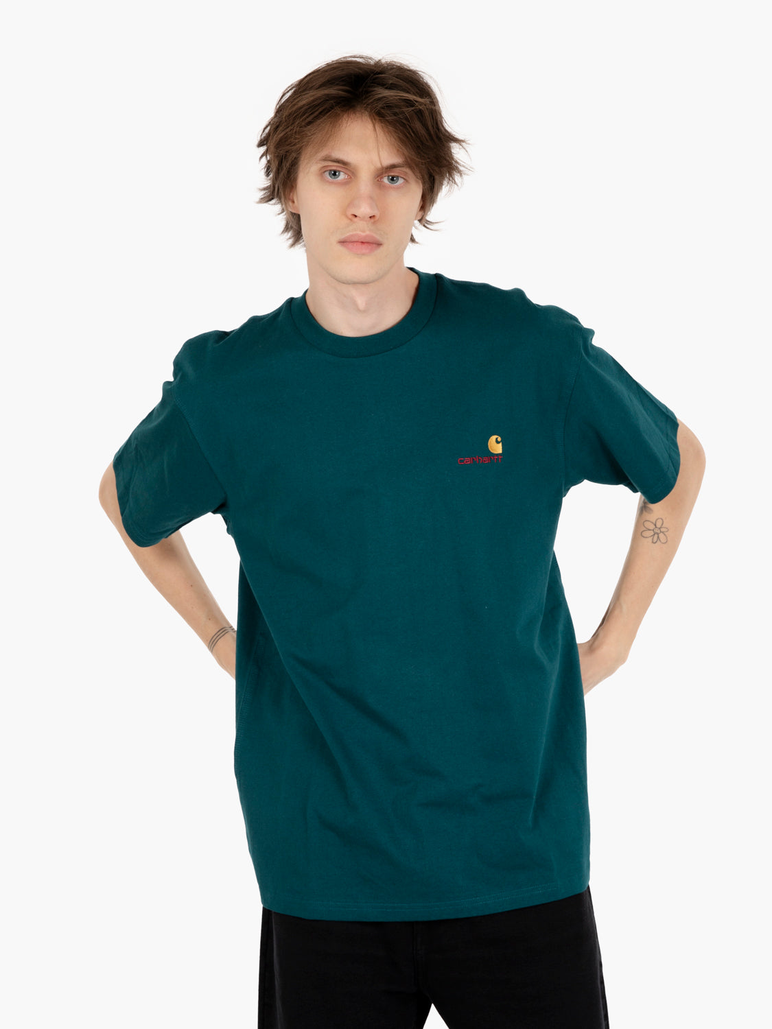 S/S American Script T-shirt Malachite