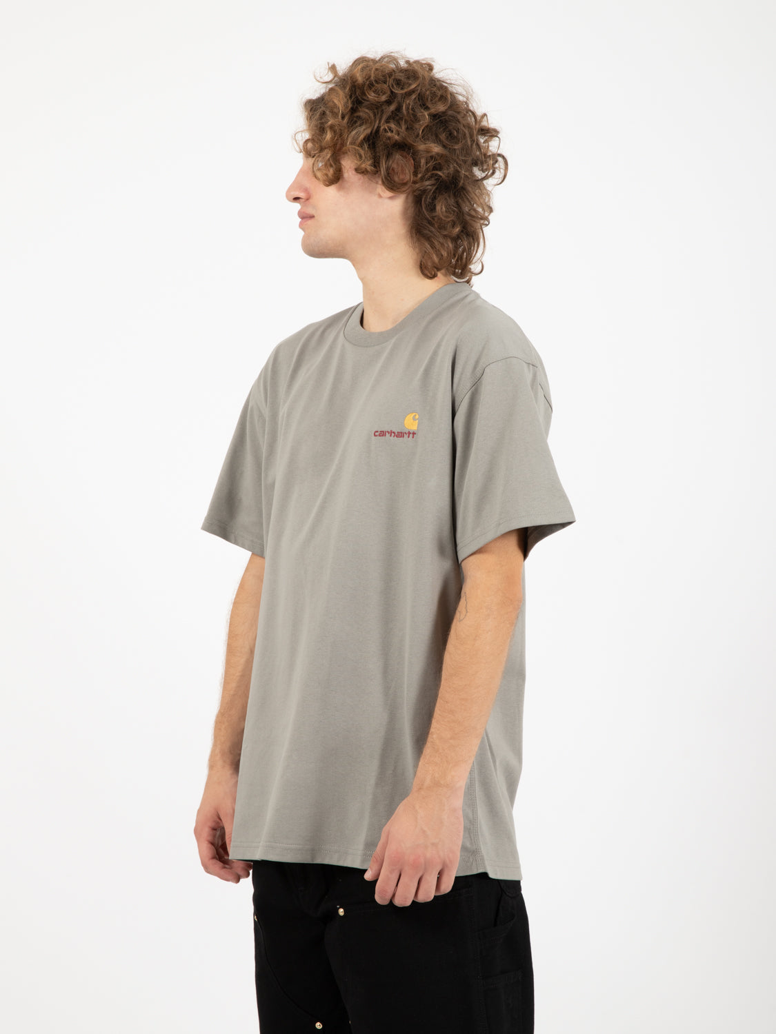 S/S American script t-shirt marengo