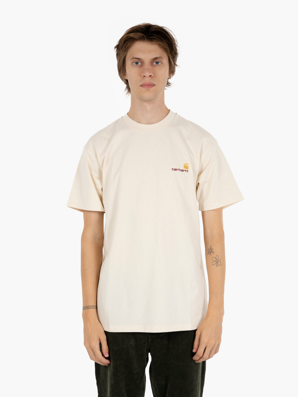 S/s american script t-shirt natural