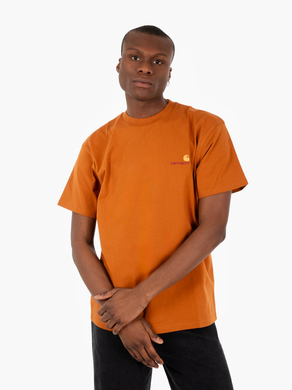 S/S American Script sienna t-shirt