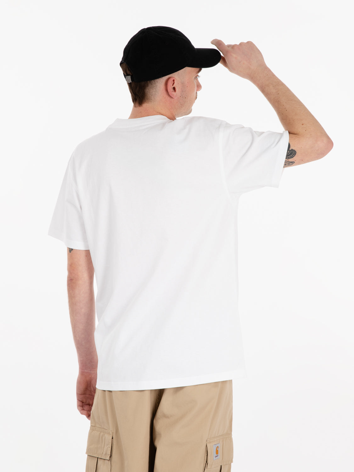 S/S american script t-shirt white