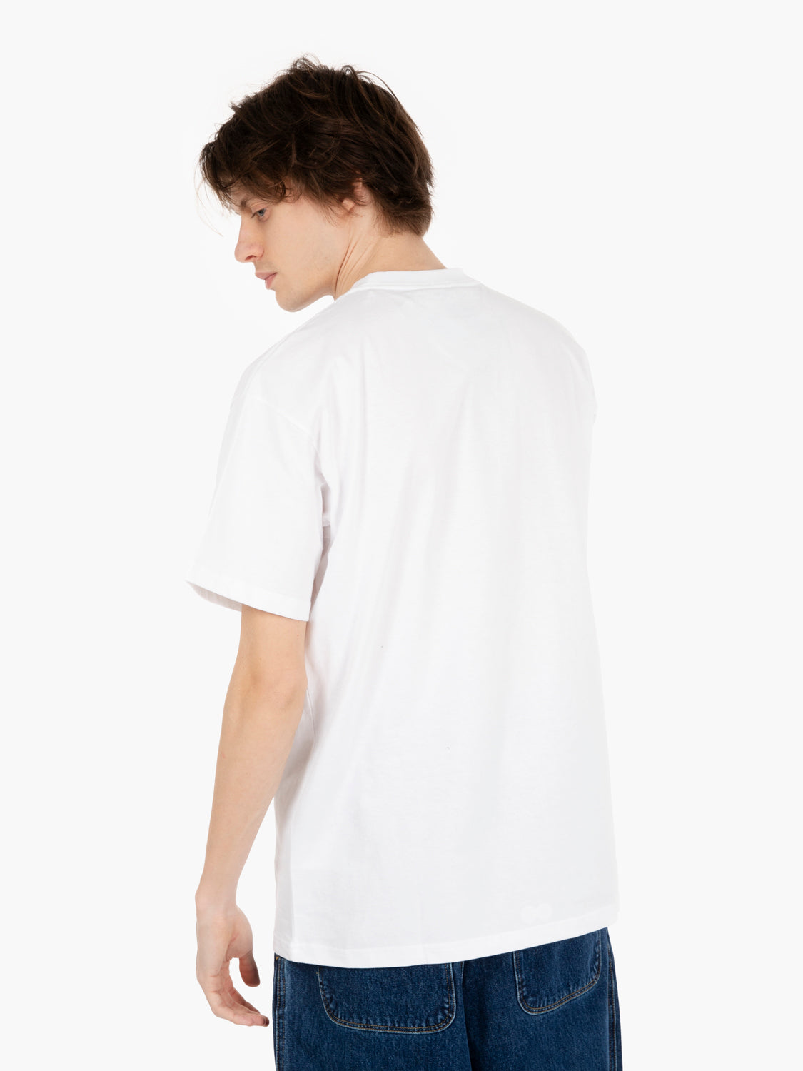 S/S Label Script T-shirt White
