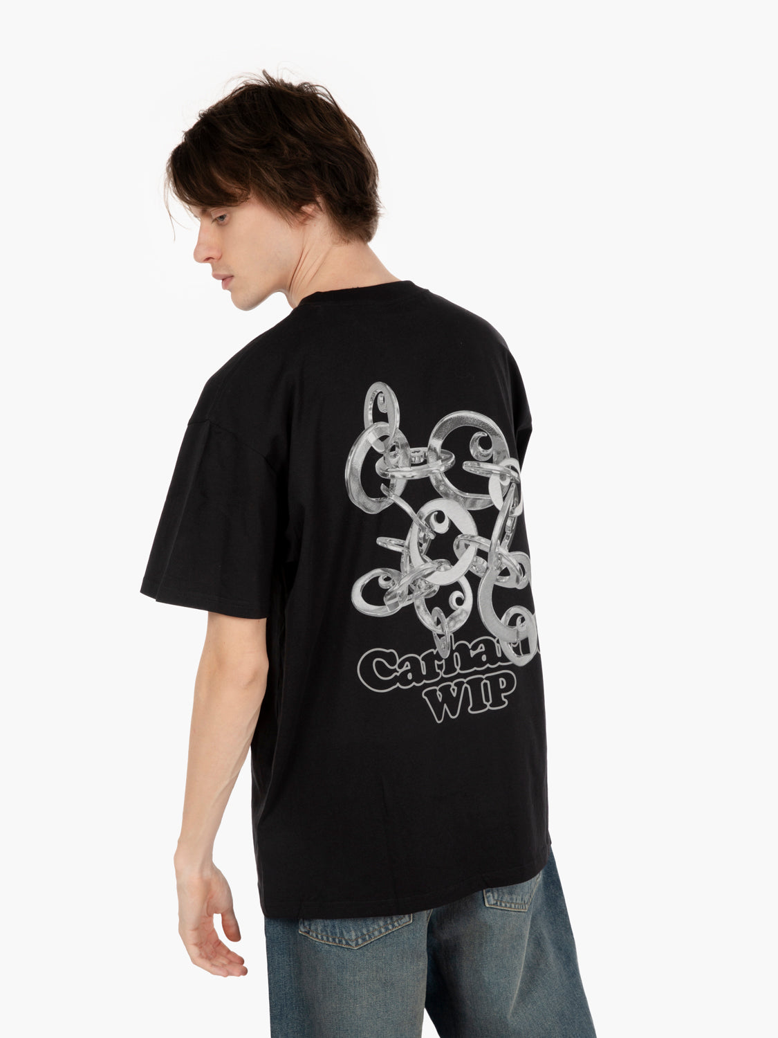S/S Linked Charms t-shirt black / silver