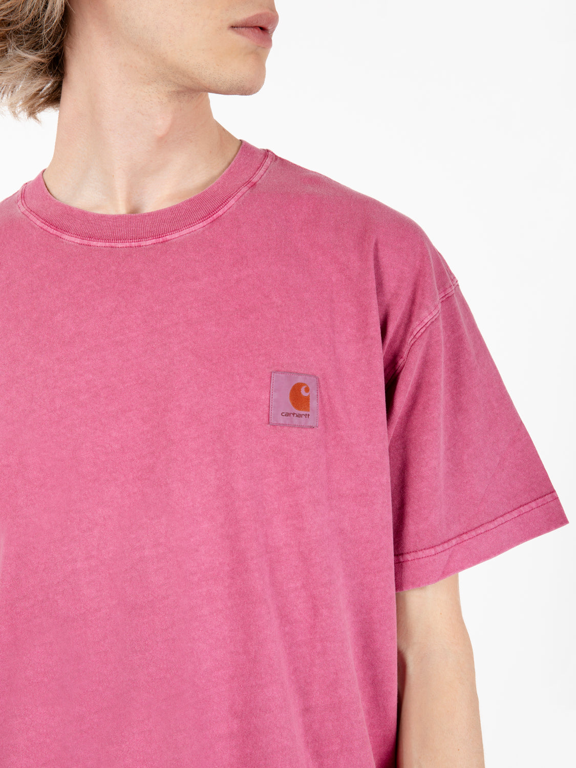 S/S Nelson t-shirt Magenta garment dyed