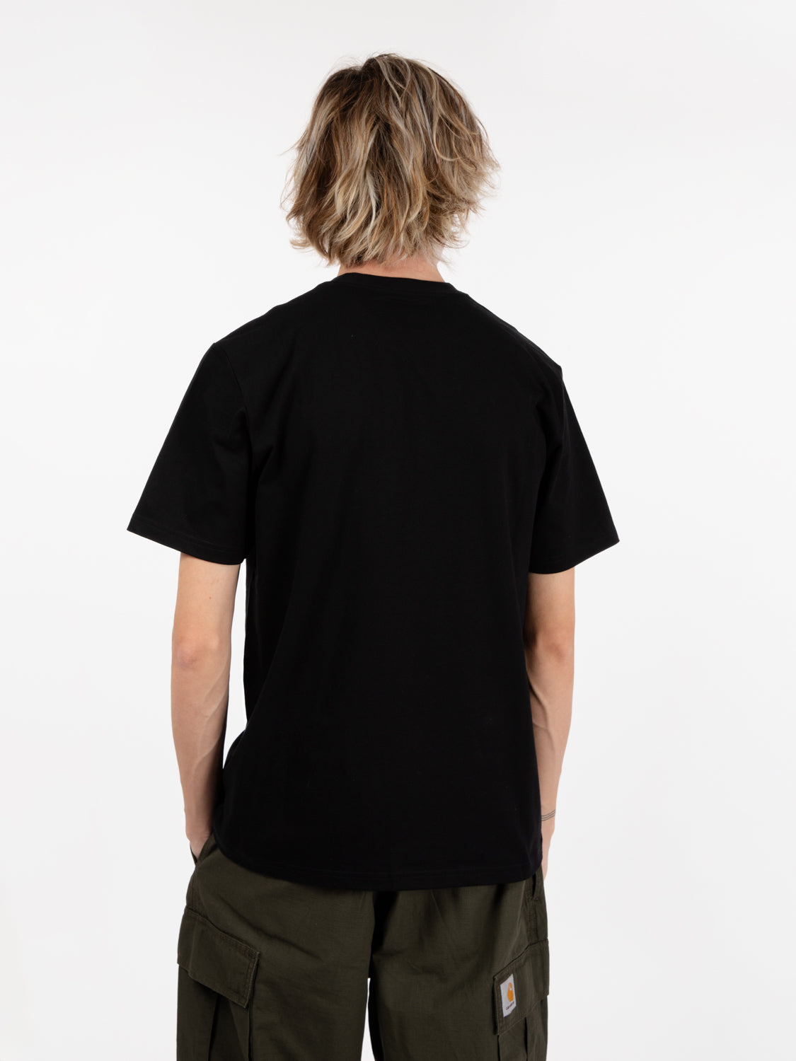 S/S University Script T-Shirt Black / White