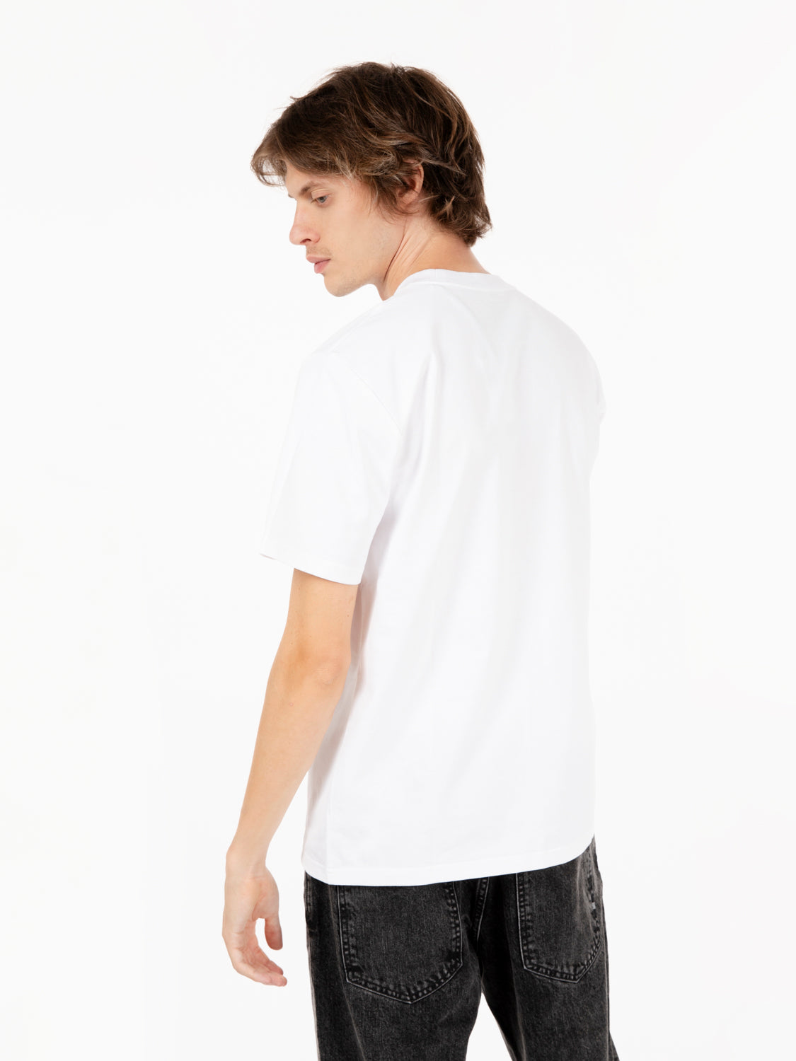 S/S University script t-shirt white / black