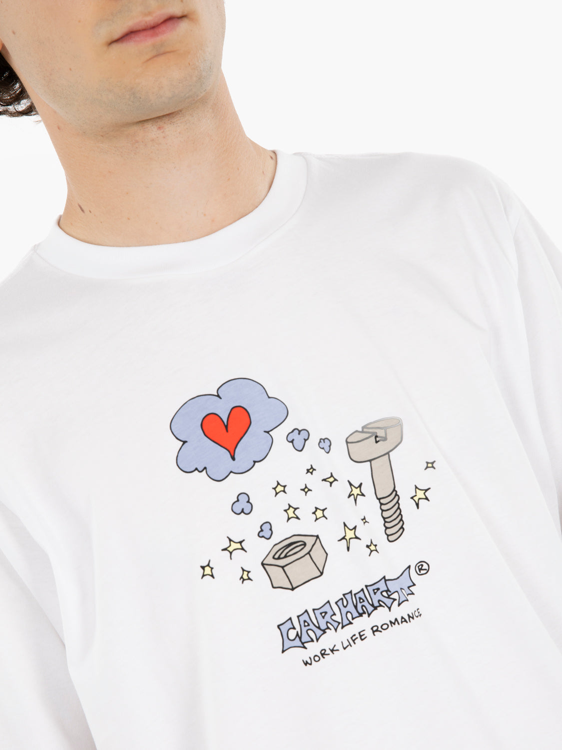 S/S Work life romance t-shirt white