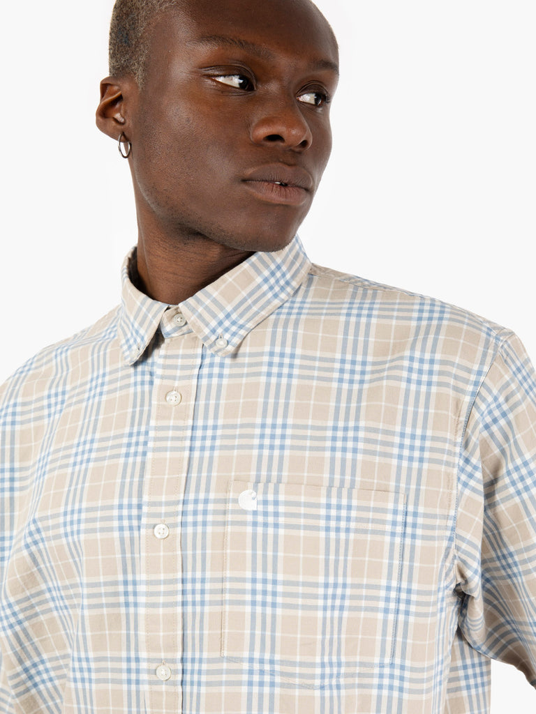 Carhartt WIP - Short sleeve shirt Niven wall / wax