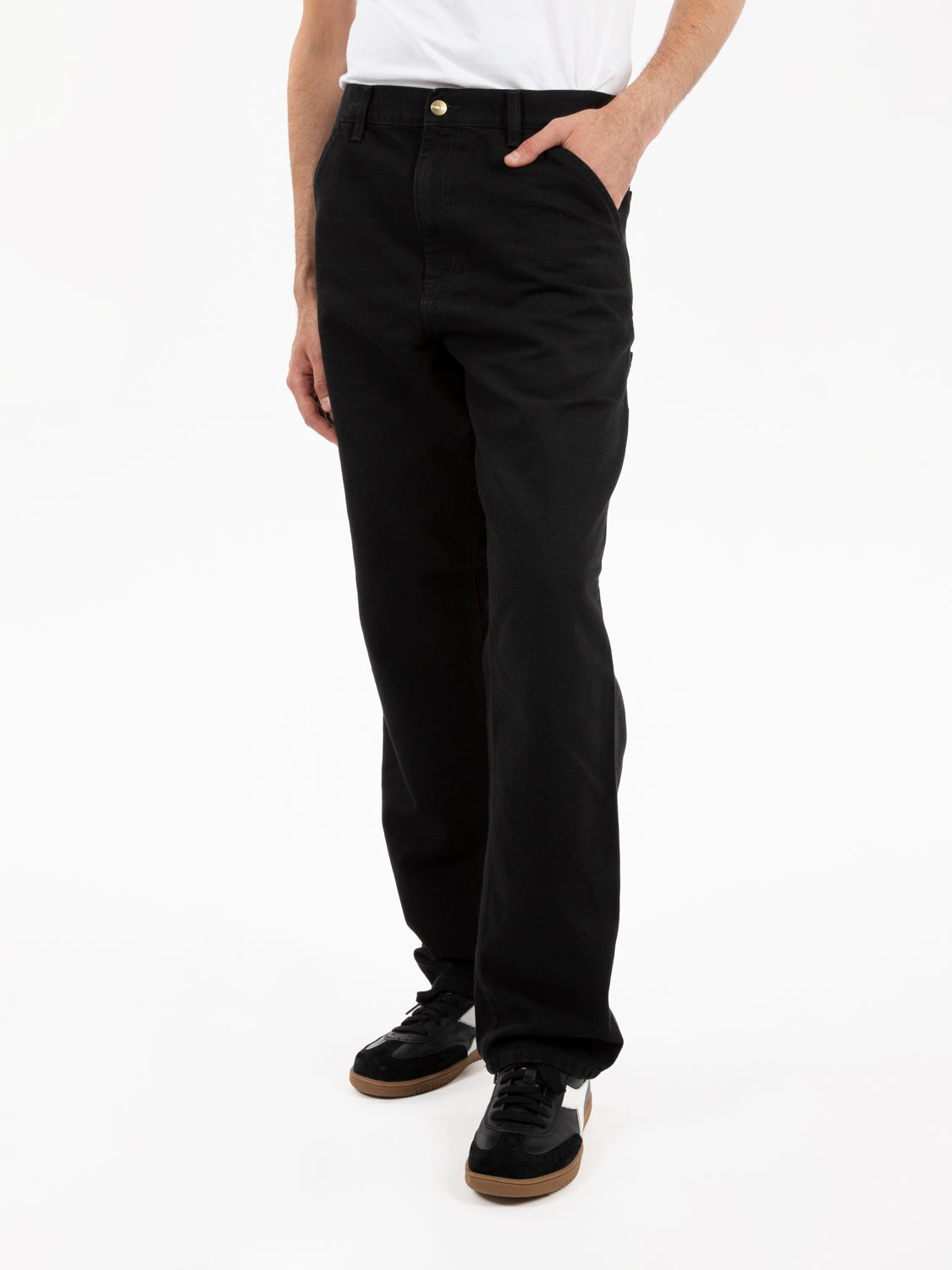Single knee pant black