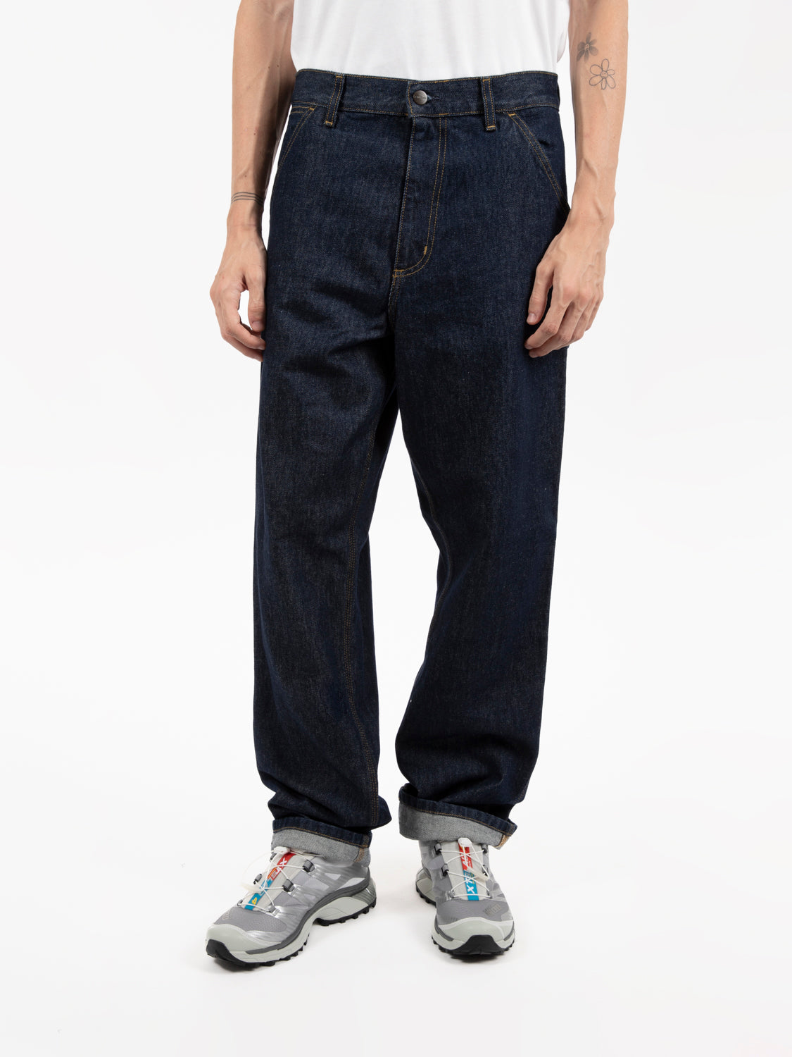 Single Knee Pant Blue rinsed