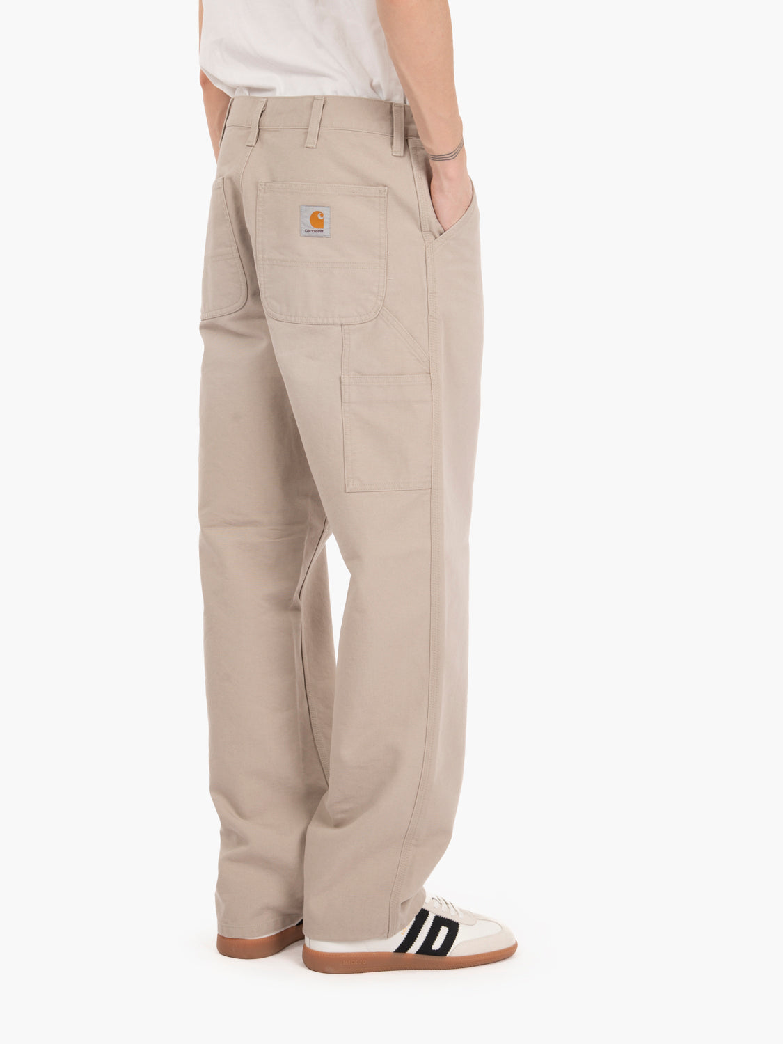 Single knee pant dusky beige
