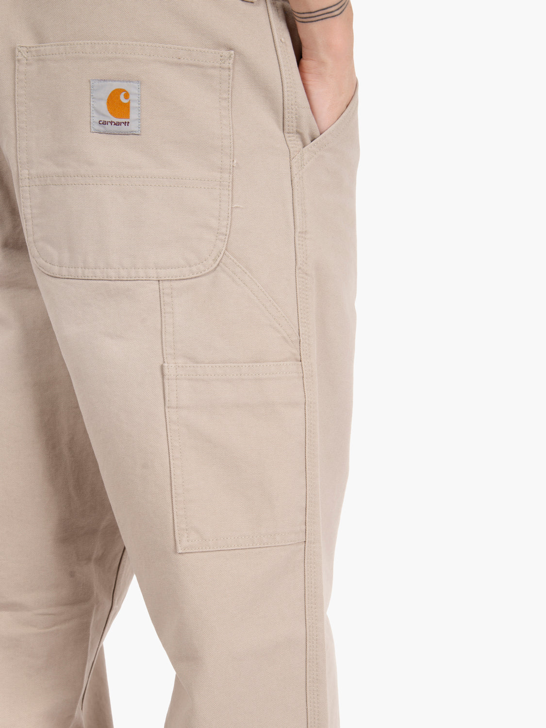 Single knee pant dusky beige