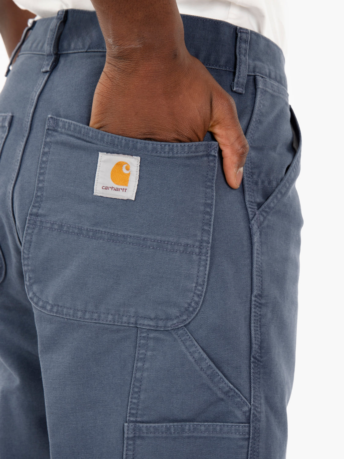 Single knee short dusky blue