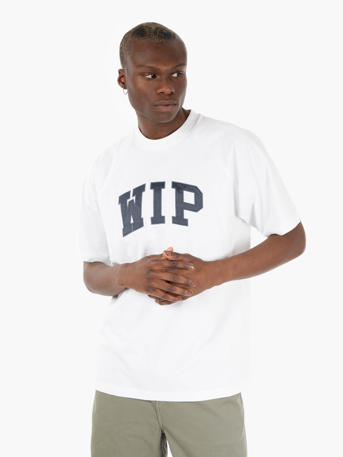 SS WIP t-shirt white / dusk blue