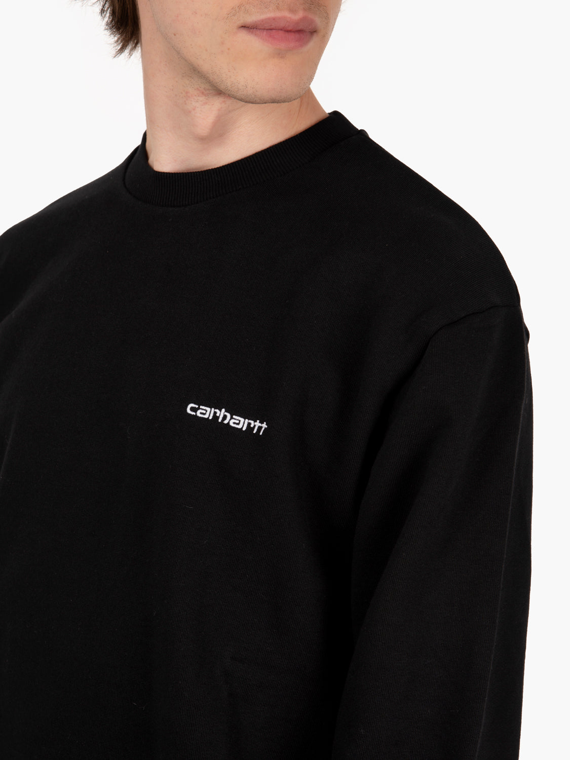 Sweat script embroidery black / white