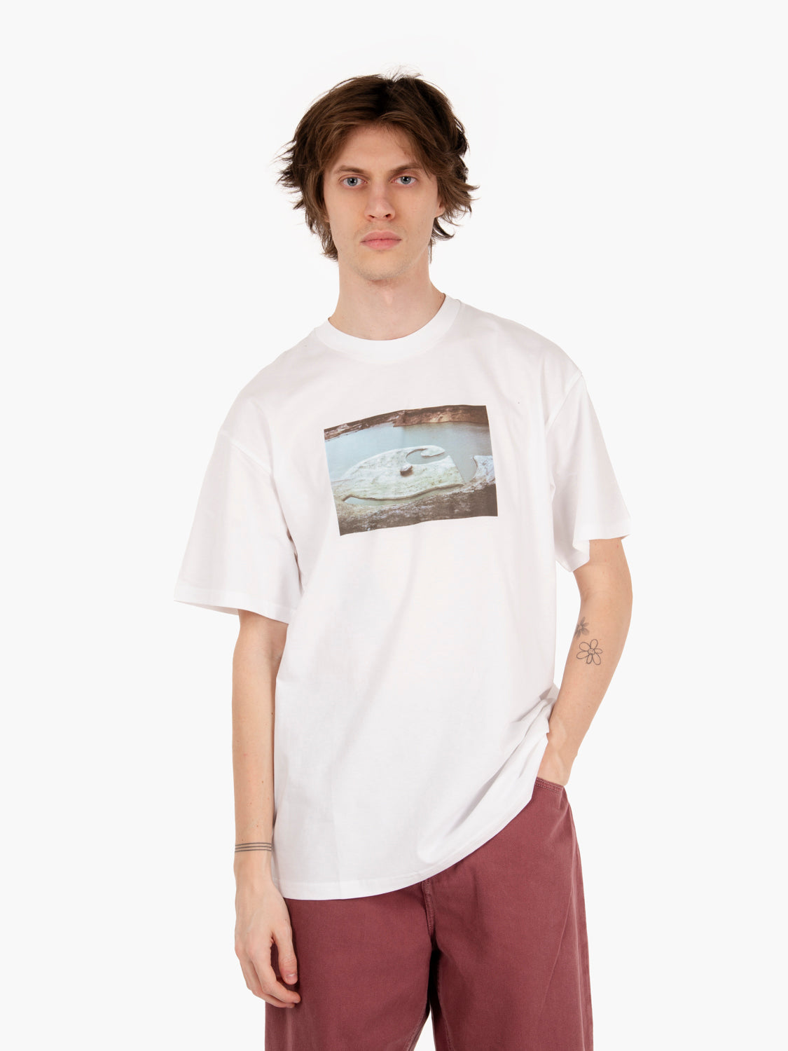 T-shirt muddy water white