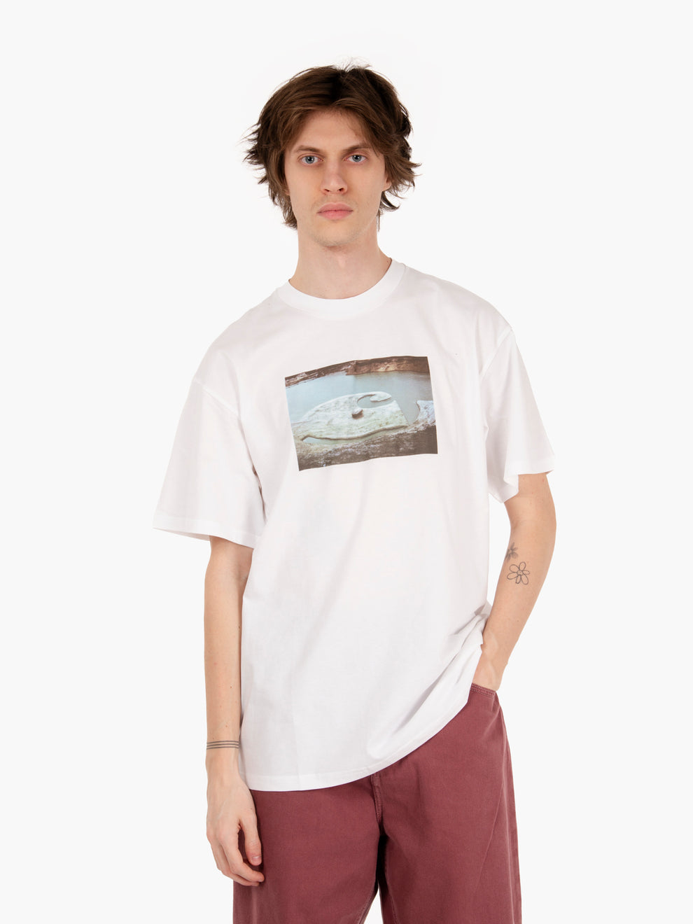 T-shirt muddy water white
