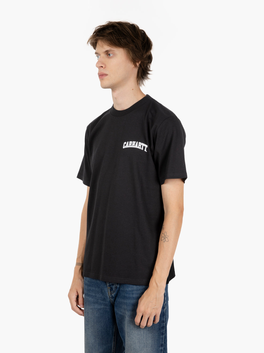 T-shirt S/S University Script black / white