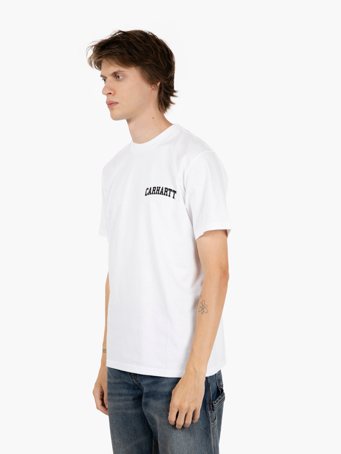 T-shirt S/S University Script white / black