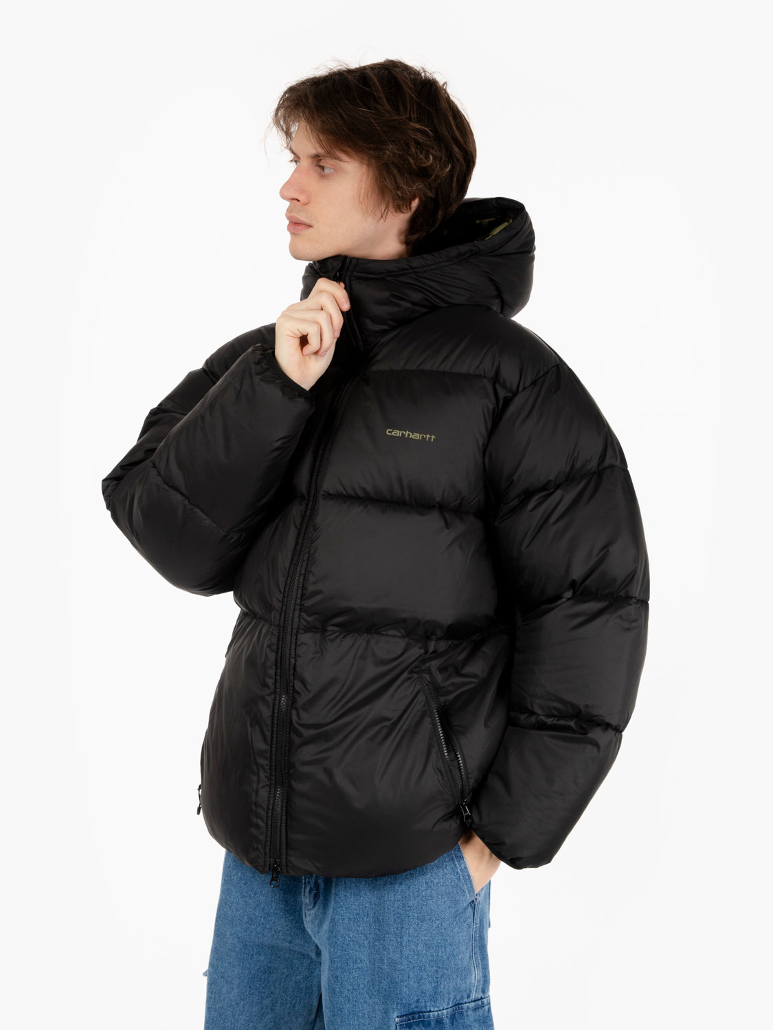 Toronto jacket black camo green