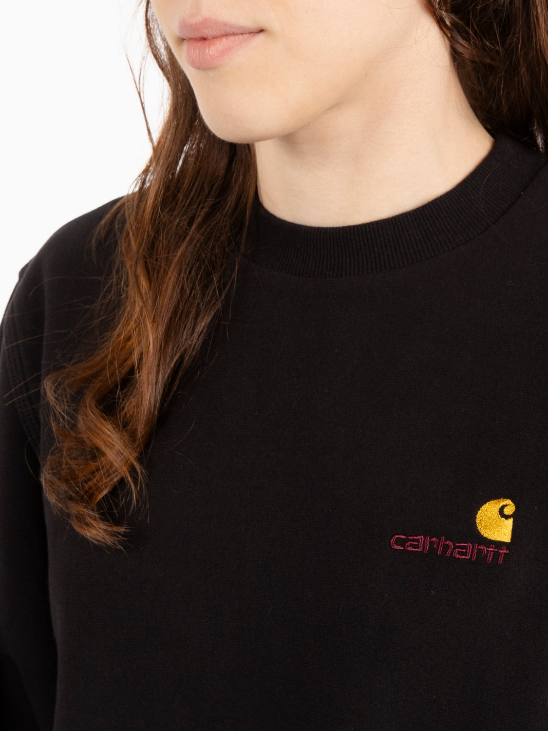 W' American script sweat black