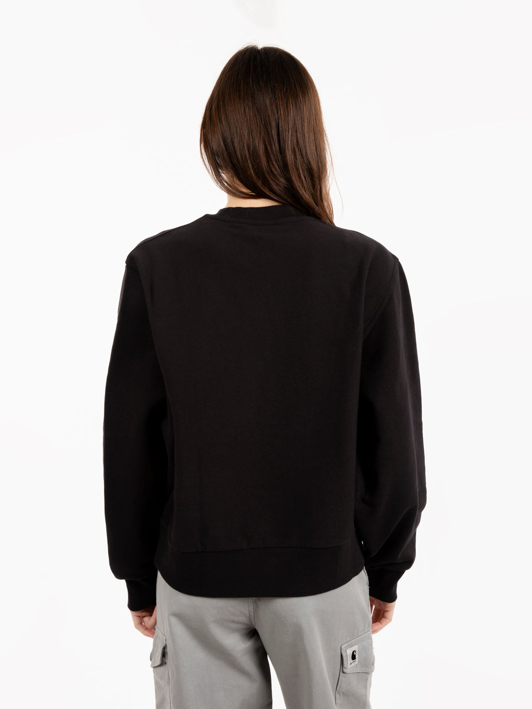 W' American script sweat black