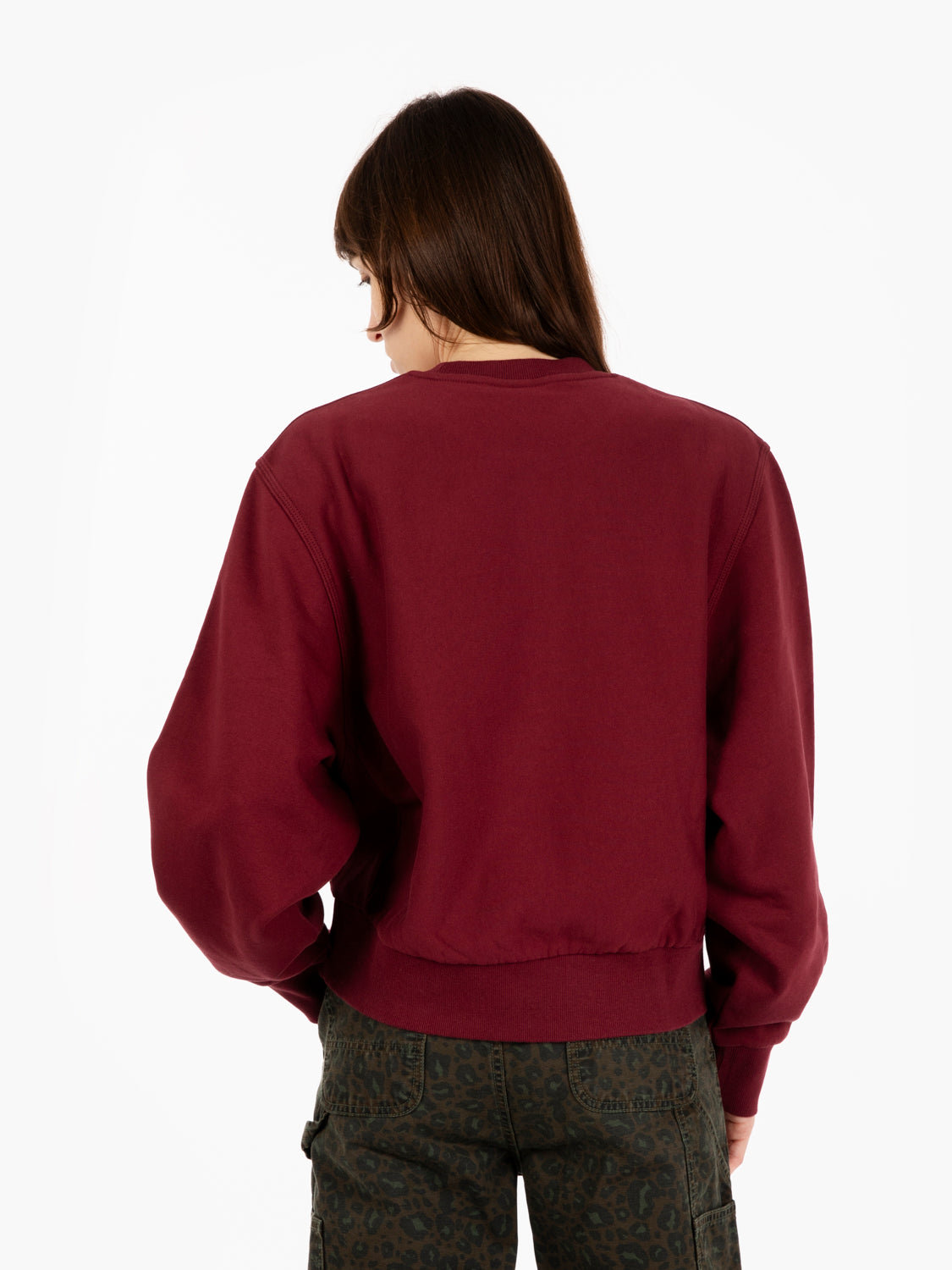 W' American Script Sweat Malbec