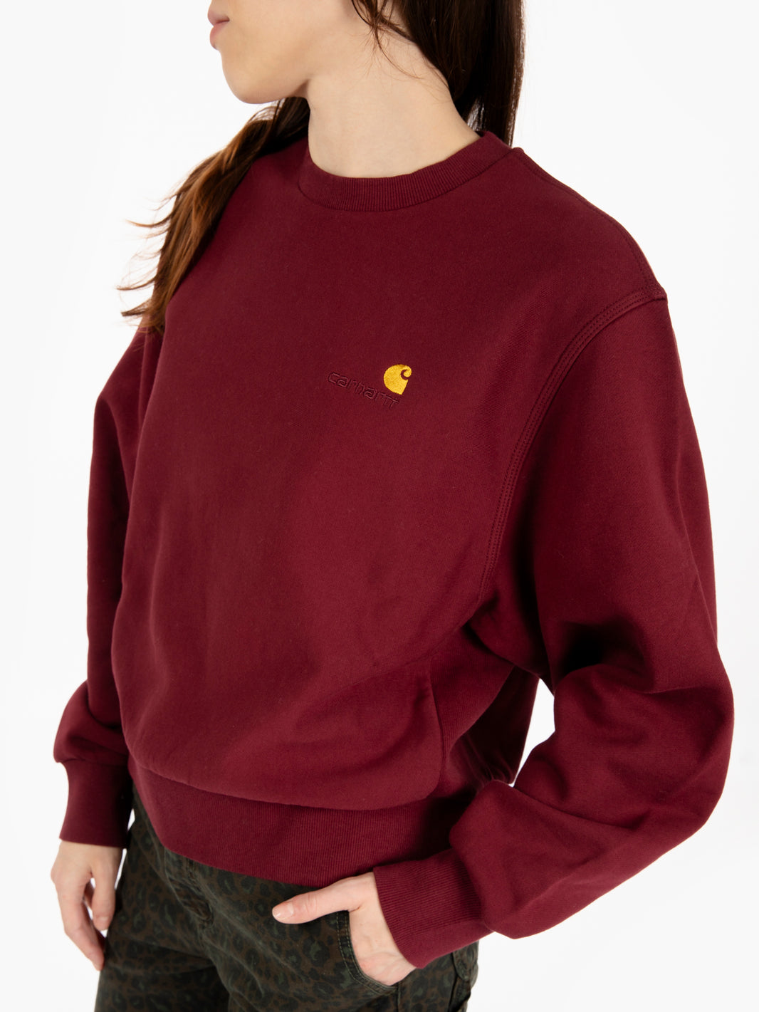 W' American Script Sweat Malbec