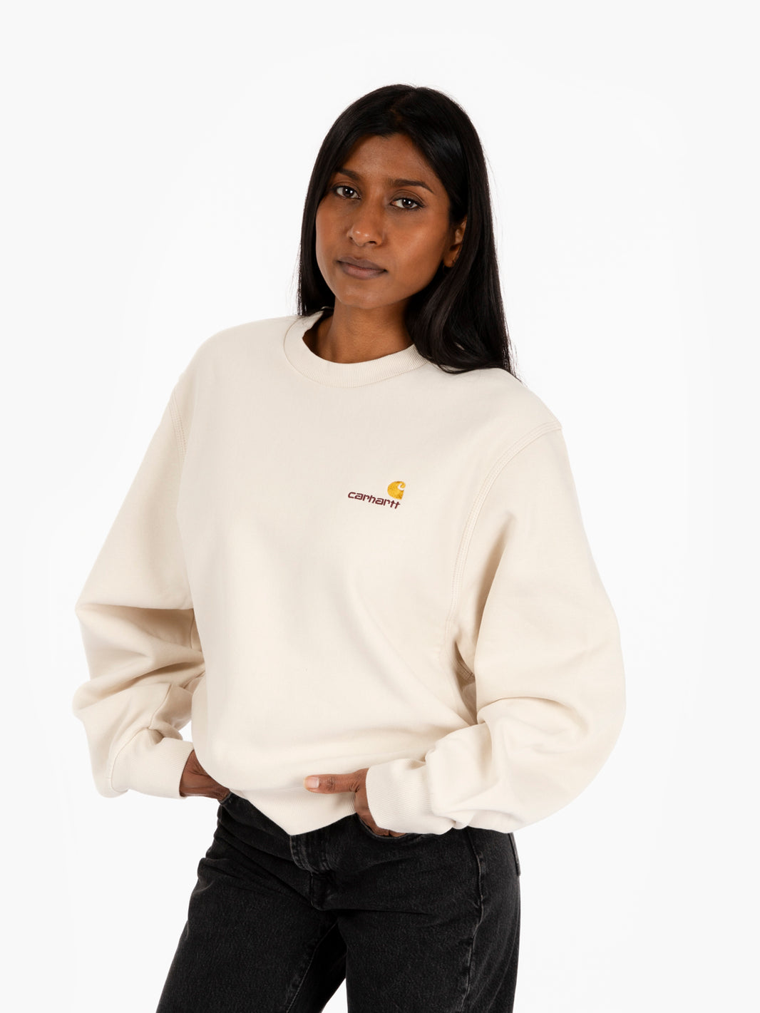 W' American Script Sweat Moonbeam