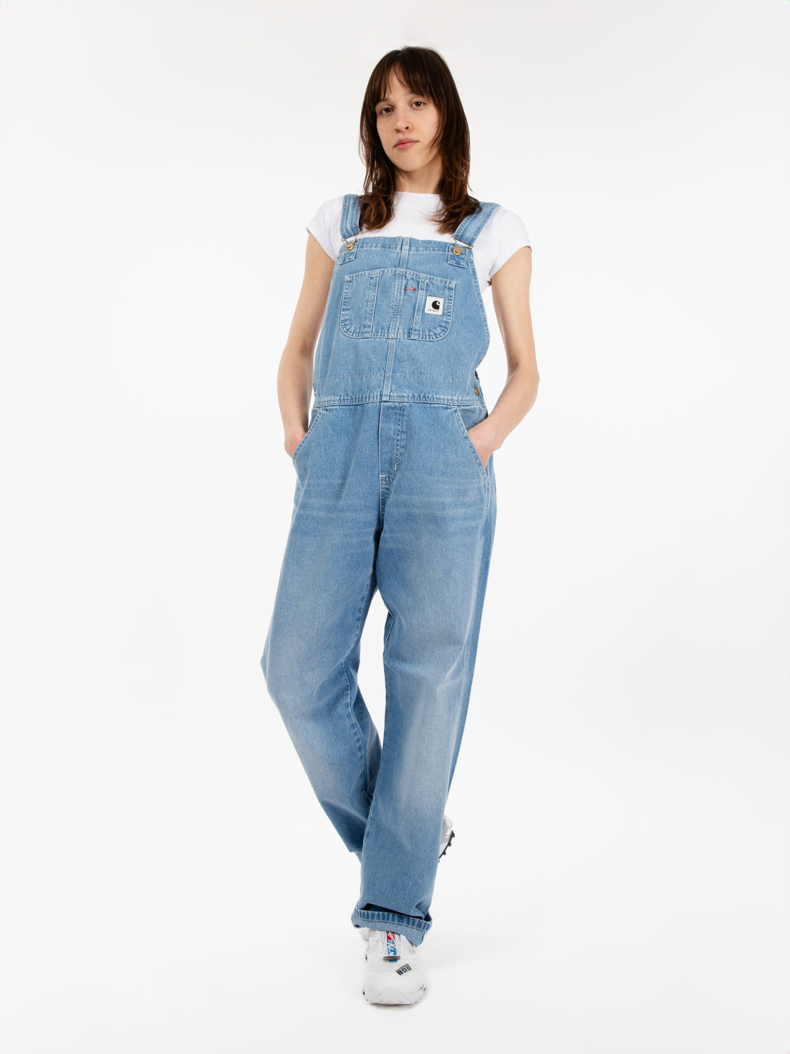 W' Bib Overall straight blue
