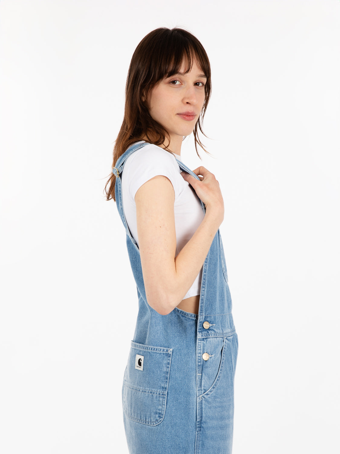 W' Bib Overall straight blue