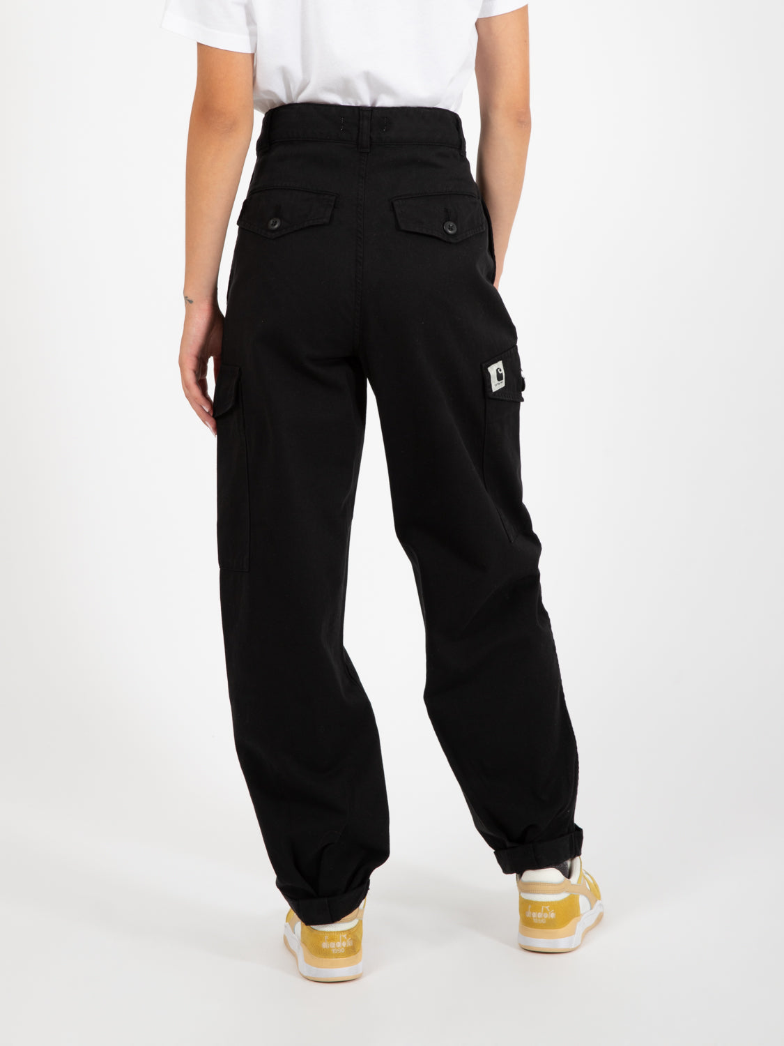 W’ Collins Pant black garment dyed