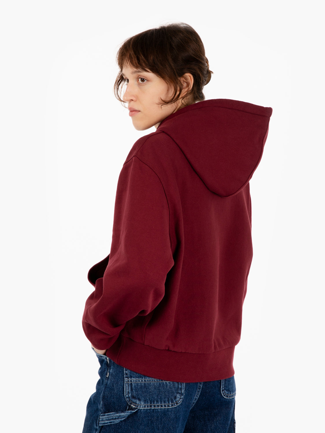 W' Hd American Script Sweat Malbec