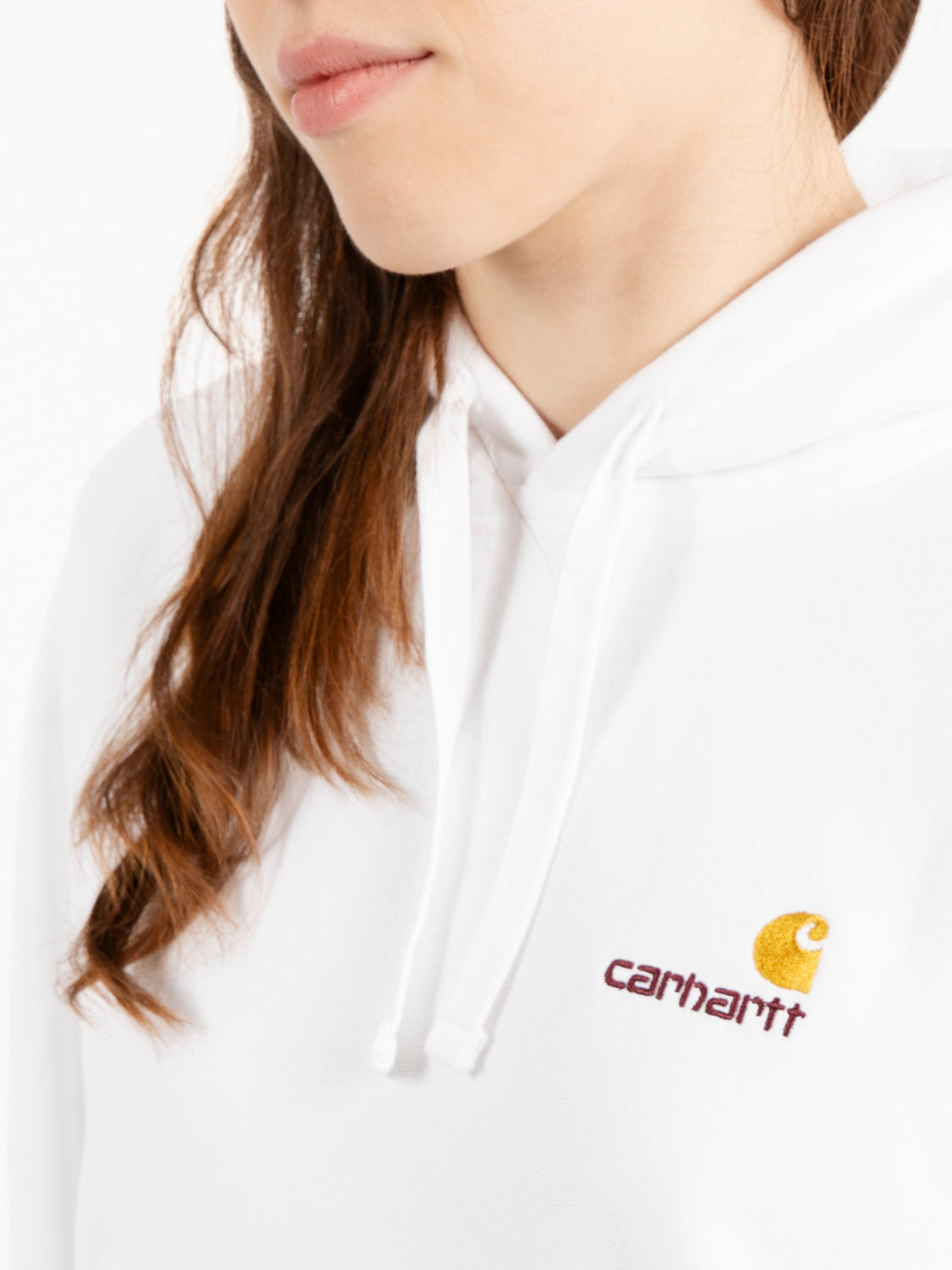 W' HD American script sweat white