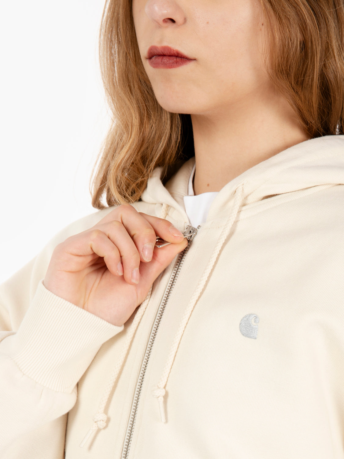 W Hooded Casey jacket natural / silver