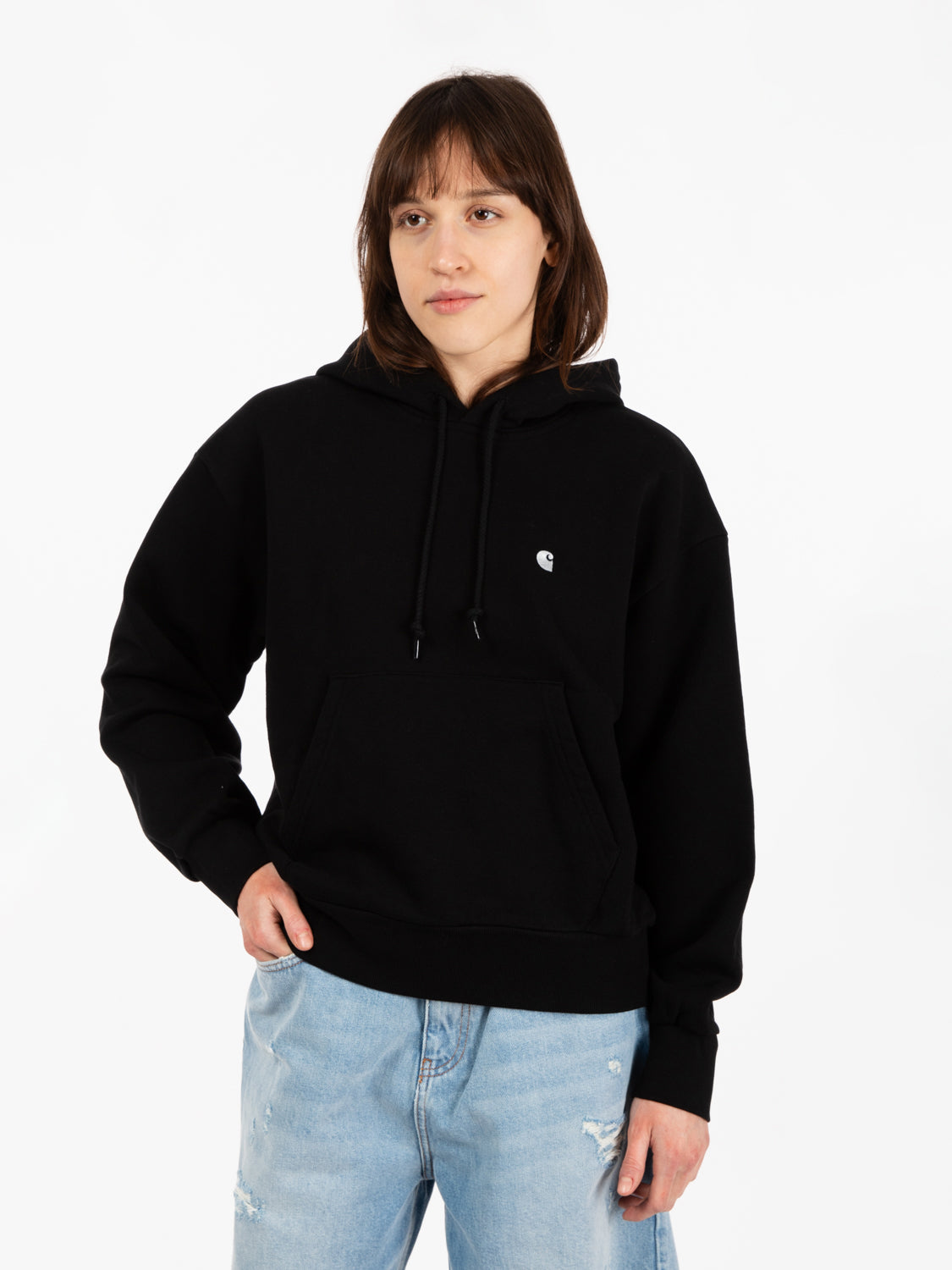 W' Hooded Casey sweatshirt black / silver
