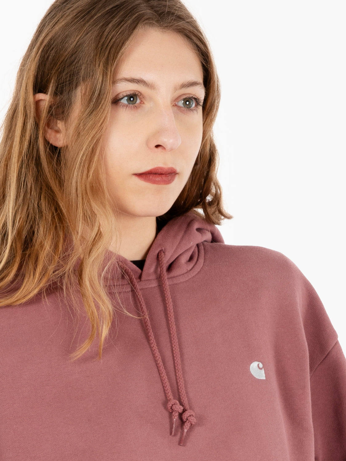 W Hooded casey sweatshirt dusky pink / silver
