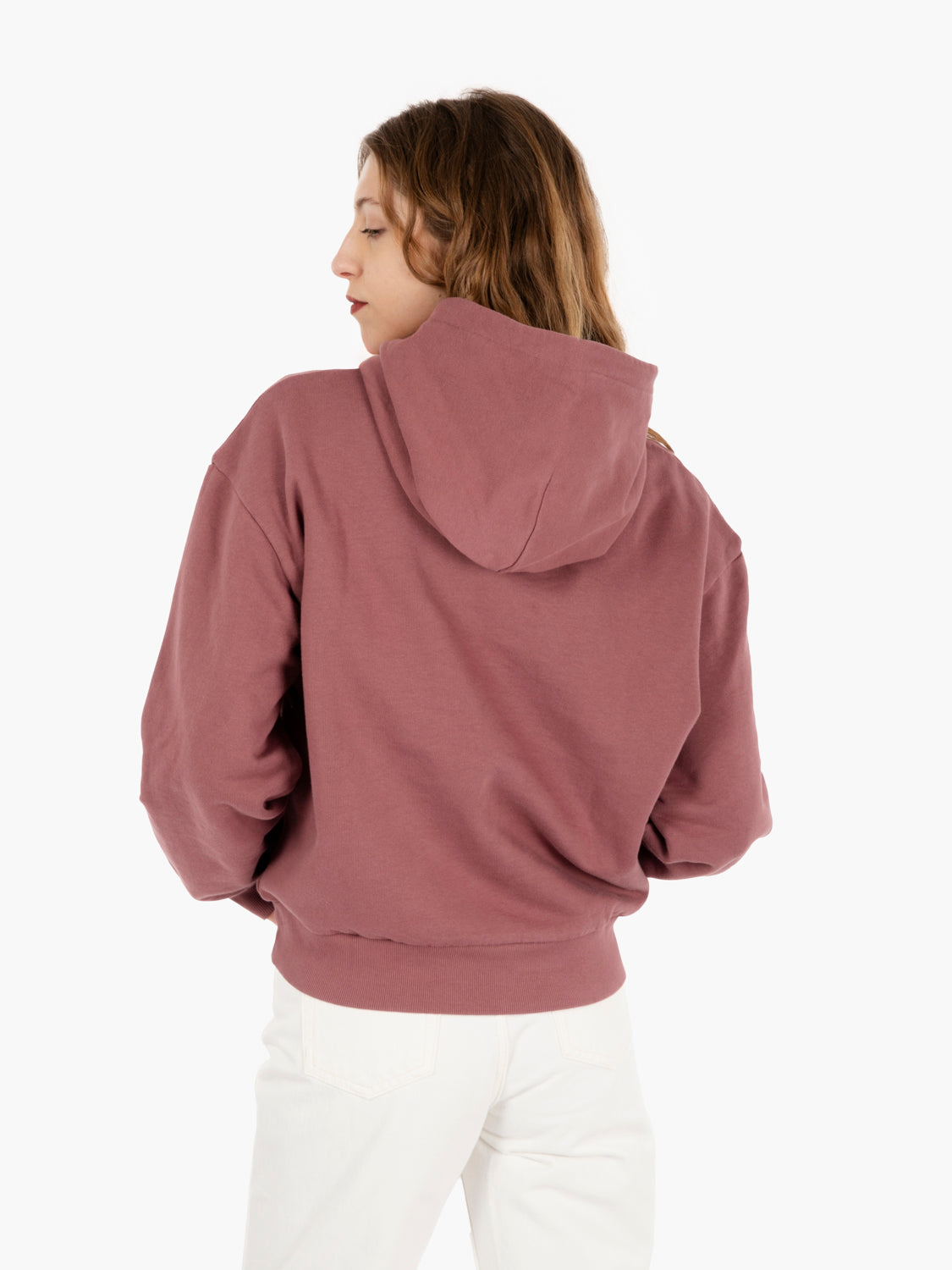 W Hooded casey sweatshirt dusky pink / silver