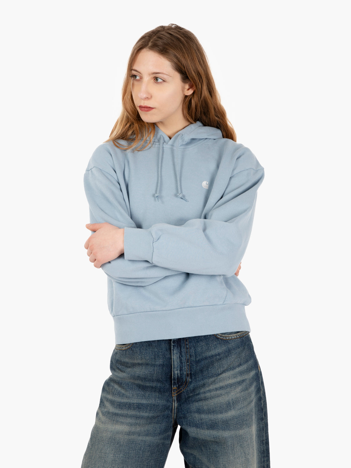 W' Hooded Casey Sweatshirt Frosted Blue / Silver