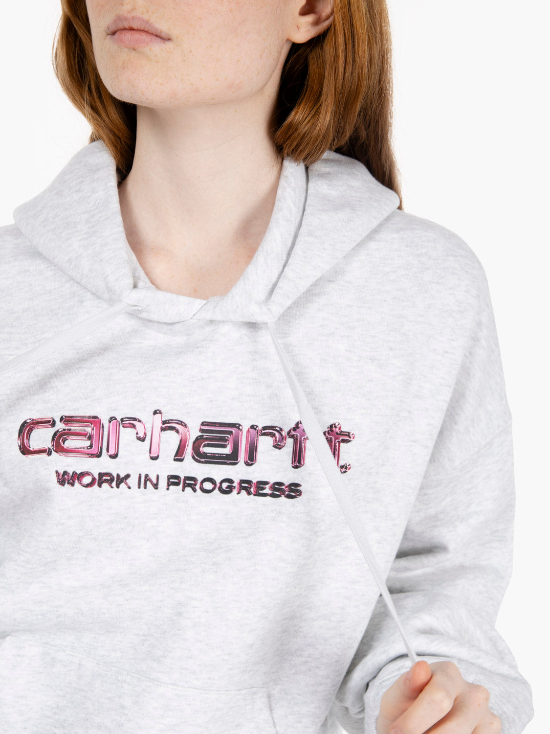 W' Hooded Solar Chrome Sweat Ash Heather