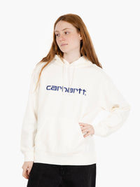 W' Hooded sweatshirt wax / wolfsbane