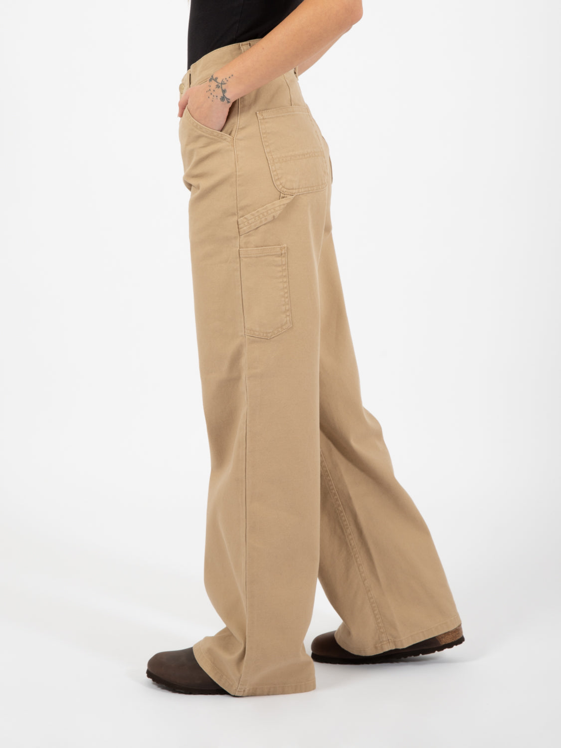 W' Jens Pant Dusty H brown stone washed