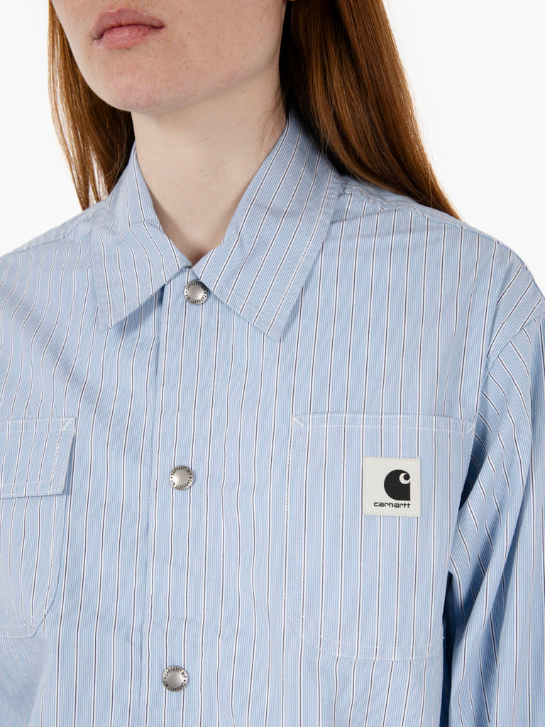 Carhartt WIP - W Nota Shirt Jac Dova Stripe Bluebird