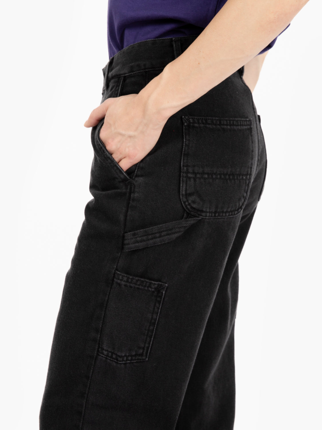 W' pierce pant straight black