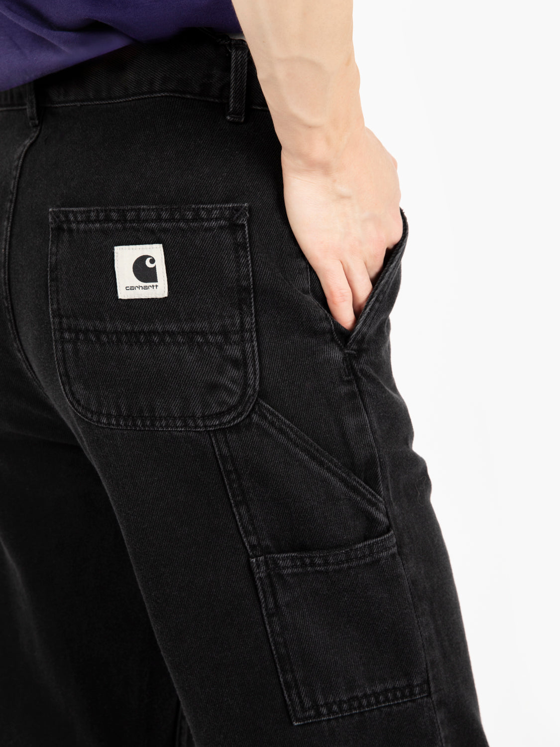 W' pierce pant straight black