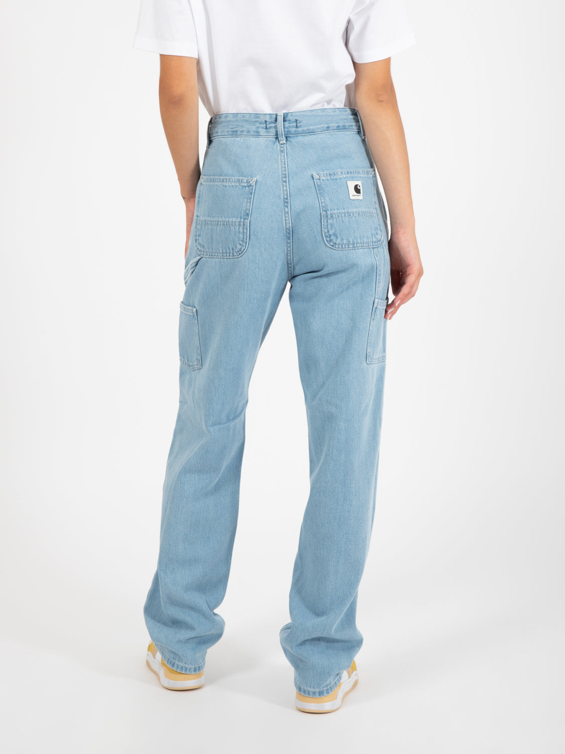 W' Pierce Pant Straight Blue Stone Bleached