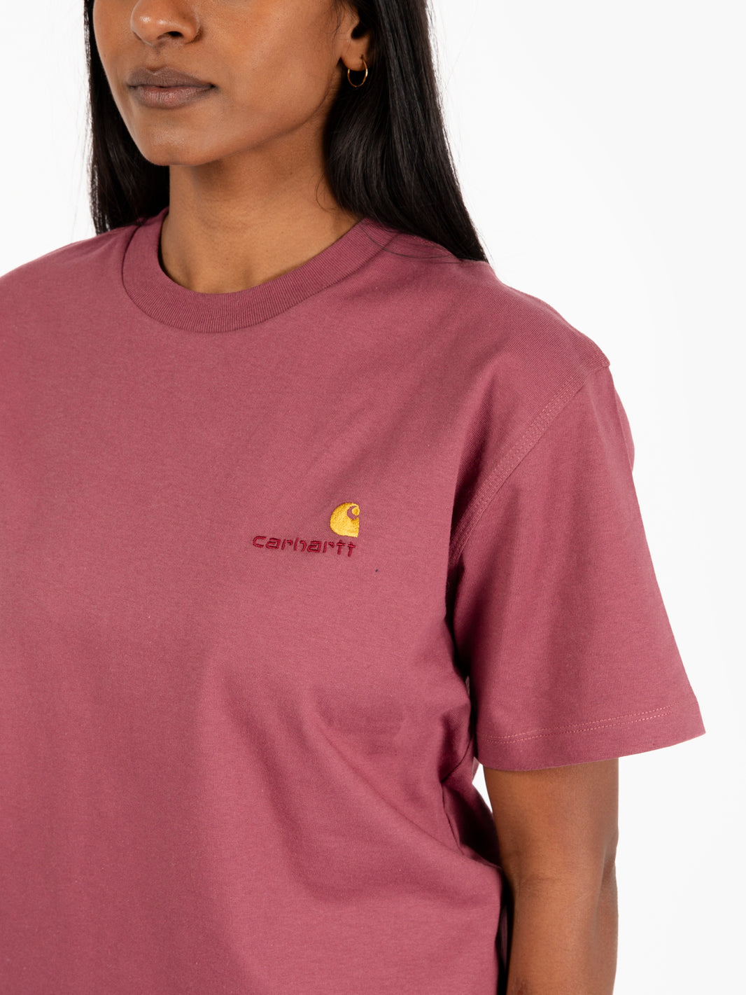 W' S/S American Script T-Shirt Dusty Fuchsia