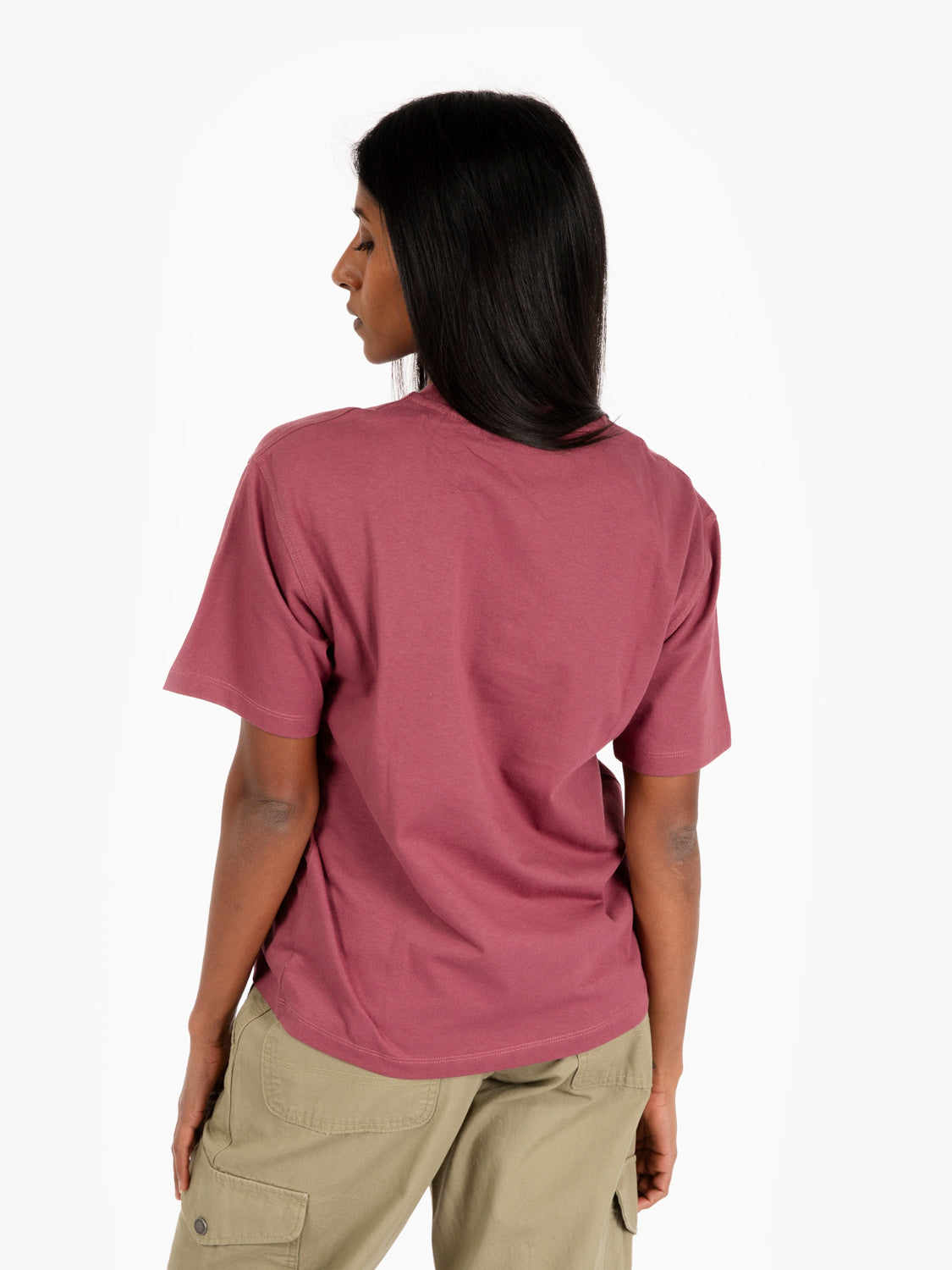 W' S/S American Script T-Shirt Dusty Fuchsia
