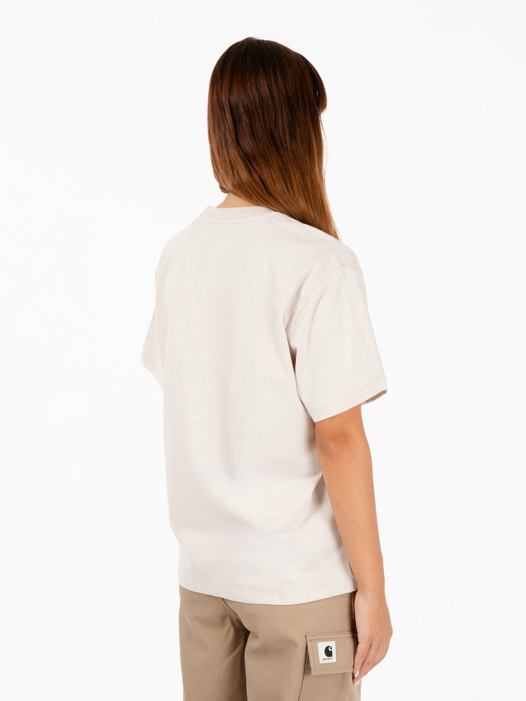 W' S/S American Script T-Shirt moonbeam