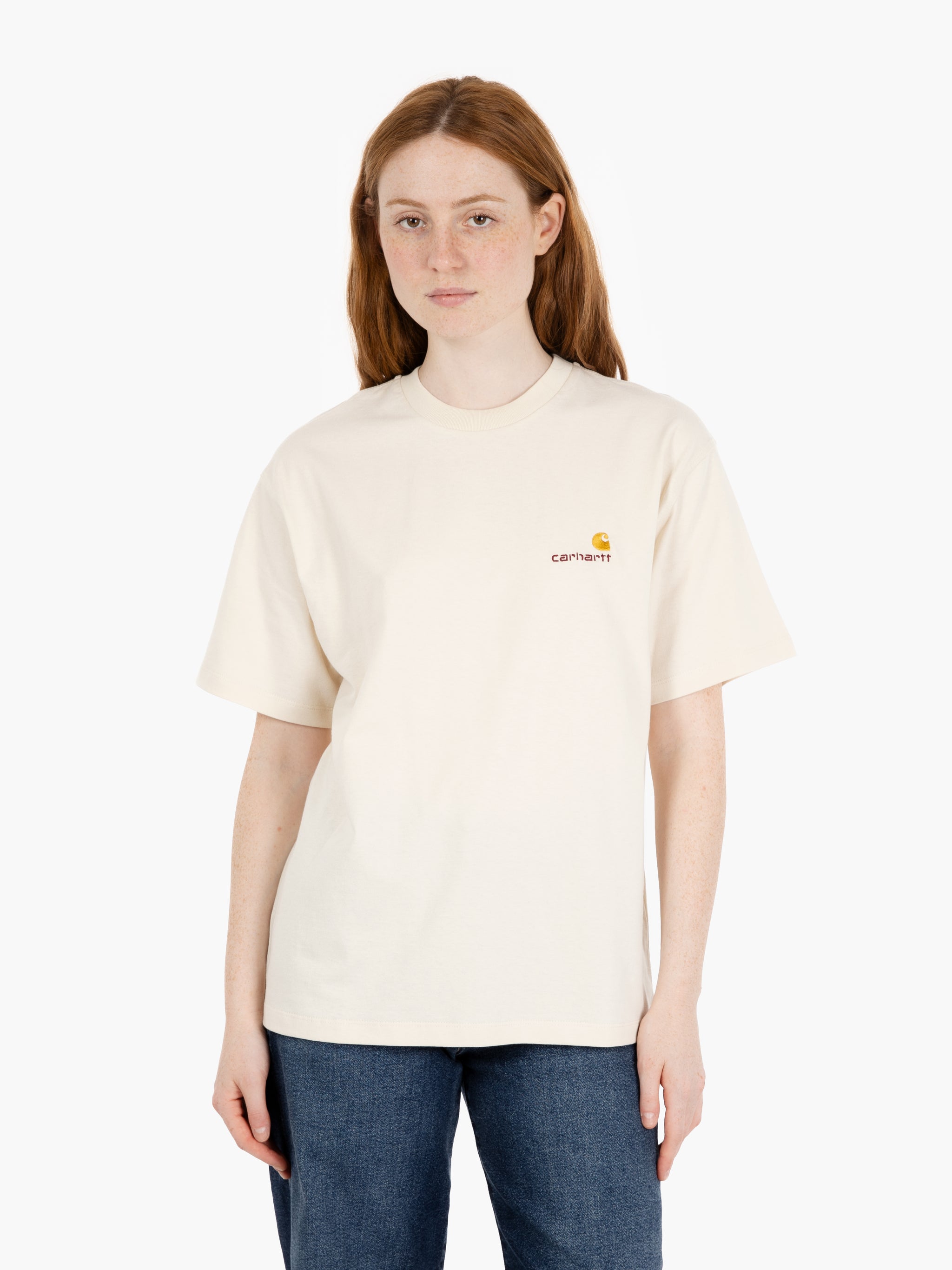 W' S/S American Script T-Shirt natural